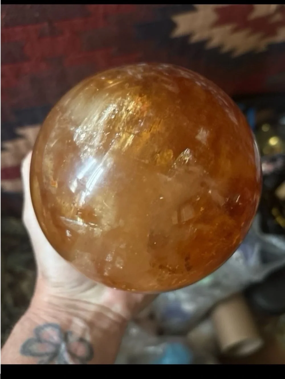 Golden Honey Calcite Sphere